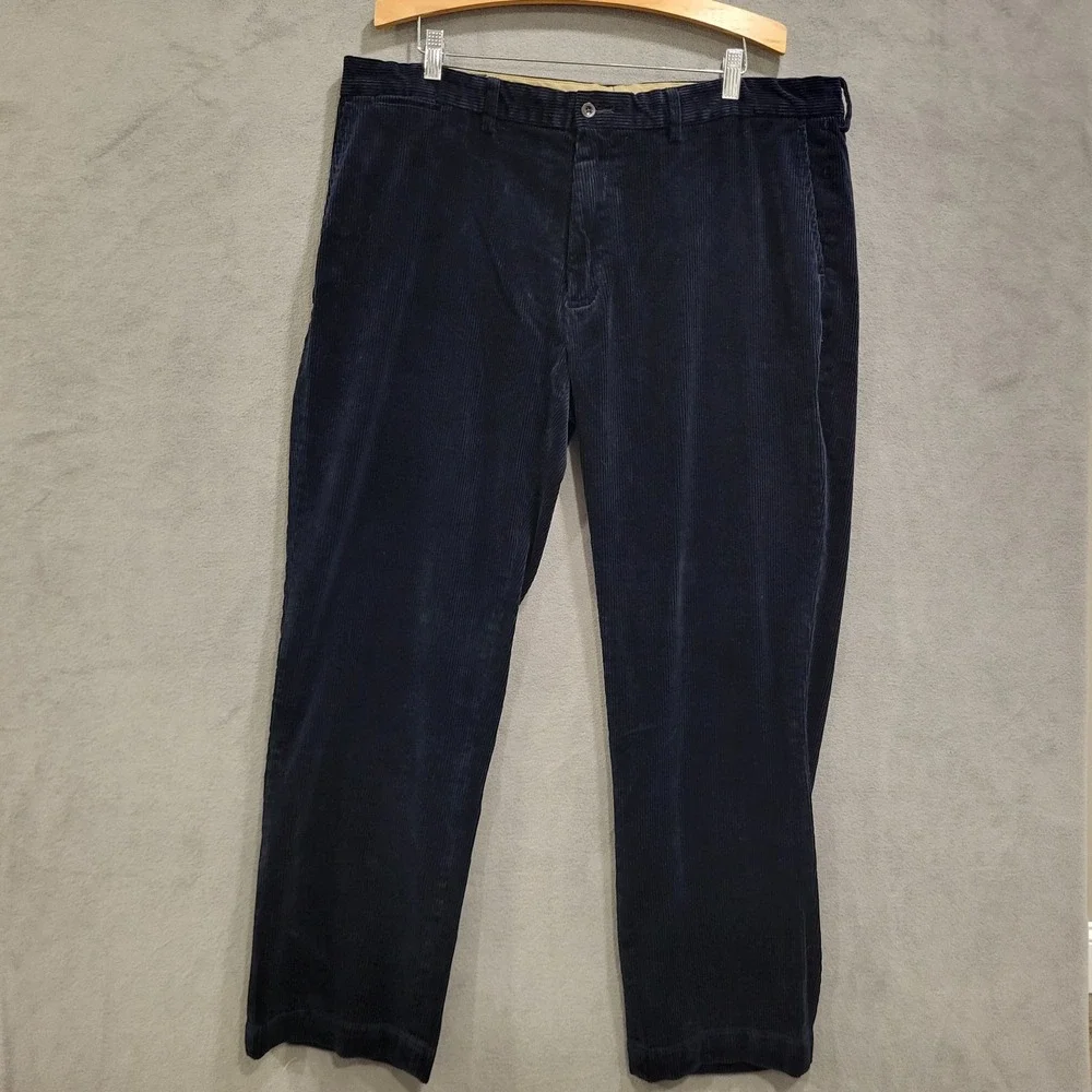 Vtg Polo Ralph Lauren Corduroy Pants‎ Mens 42x32 Blue Straight Leg Cords Preppy